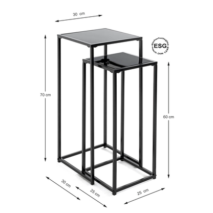Artikelbild 6 für HAKU Möbel Pflanzenständer-Set Metall schwarz, 1 Set, Artikelnummer 853834