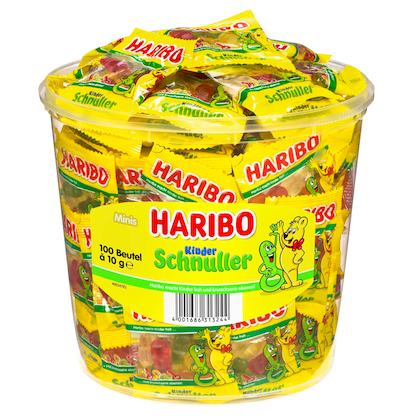 Artikelbild für HARIBO KINDER SCHNULLER Minibeutel Fruchtgummi 980,0 g, Artikelnummer 226357