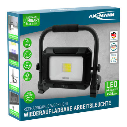 Artikelbild 4 für ANSMANN FL50W-R LED Akku-Baustrahler schwarz 50 W, Artikelnummer 629248