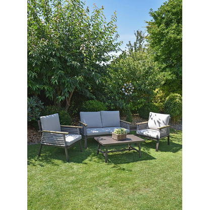 Artikelbild 6 für Garden Pleasure Loungegruppe DENIA beige, braun Metall, 12-teilig, Artikelnummer 544112