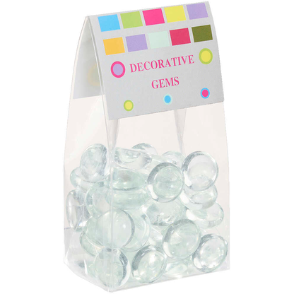 Artikelbild für GLOREX Muggelsteine transparent Glasnuggets Ø 20,0 mm, 200,0 g, 1 Pack, Artikelnummer 732067