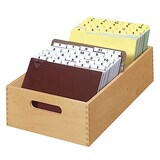 Artikelbild 1 für HAN Karteikasten DIN A5 für 1.500 Karteikarten braun ohne Deckel, Artikelnummer 451245