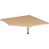 Artikelbild 1 für geramöbel Verbindungsplatte höhenverstellbar Flex buche, silber fünfeckig 122,5 x 122,5 x 68,0 - 80,0 cm, Artikelnummer 879395