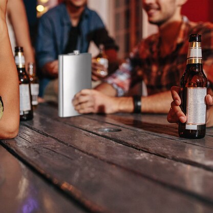 Artikelbild 7 für relaxdays Flachmann silber, 1 St., Artikelnummer 471744