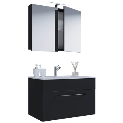 Artikelbild 4 für VCM my bath Badmöbel-Set 3-teilig Badinos 914818 schwarz 80,0 x 46,0 x 50,0 cm, Artikelnummer 389492