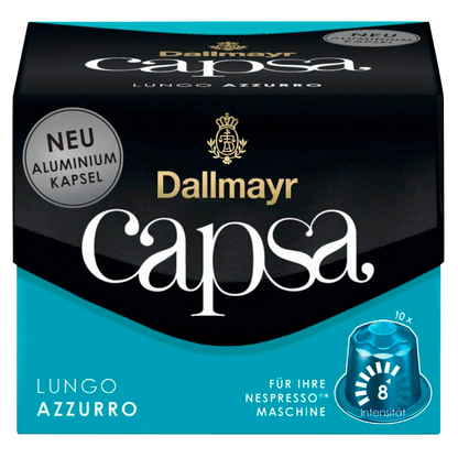 Artikelbild 2 für Dallmayr Capsa LUNGO AZZURRO Kaffeekapseln, Arabica- und Robustabohnen 10 Stück, Artikelnummer 153662