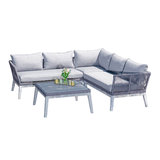 Artikelbild 1 für Sunny Smart® Loungegruppe Bella grau Kunststoff, Holz, 13-teilig, Artikelnummer 723033