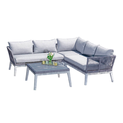 Artikelbild für Sunny Smart® Loungegruppe Bella grau Kunststoff, Holz, 13-teilig, Artikelnummer 723033