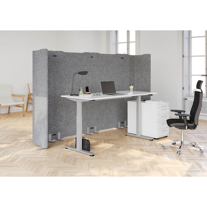 Artikelbild 2 für HAMMERBACHER Akustik-Trennwand, grau 100,0 x 180,0 cm, 1 St., Artikelnummer 778692