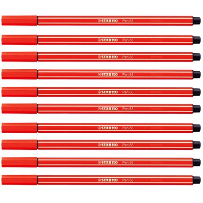 Artikelbild 2 für STABILO Pen 68 Filzstifte rot, 10 St., Artikelnummer 460352
