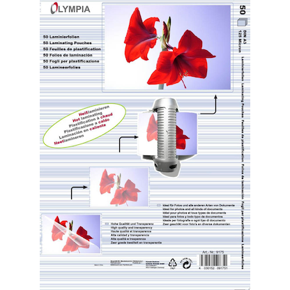 Artikelbild 5 für OLYMPIA Laminierfolien glänzend für A3 125 micron, 50 St., Artikelnummer 565539