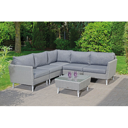 Artikelbild für Sunny Smart® Loungegruppe Lancaster grau Kunststoff, Metall, 13-teilig, Artikelnummer 722993
