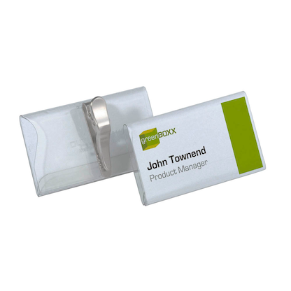 Artikelbild für DURABLE Namensschilder mit Krokoklemme 7,5 x 4,0 cm, 25 St., Artikelnummer 112235