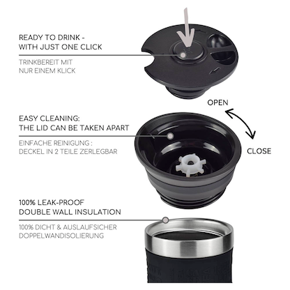 Artikelbild 2 für Milu Isolierbecher grau 370,0 ml, 1 Set, Artikelnummer 860021