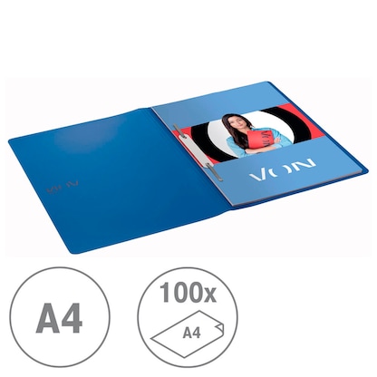 Artikelbild 2 für VON LEITZ Schnellhefter Kunststoff blau DIN A4, 1 St., Artikelnummer 635119