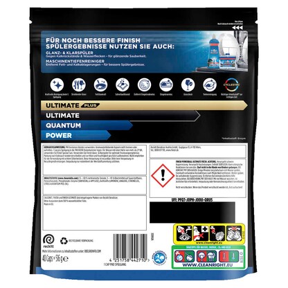 Artikelbild 2 für finish POWERBALL ULTIMATE FRESH Spülmaschinentabs 40 St., Artikelnummer 815197