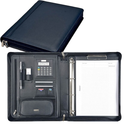 Artikelbild für Alassio Ringbuchmappe BOSA Leder DIN A4 schwarz, Artikelnummer 359893