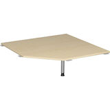 Artikelbild 1 für geramöbel Verbindungsplatte höhenverstellbar Flex ahorn, silber fünfeckig 122,5 x 122,5 x 68,0 - 80,0 cm, Artikelnummer 879597