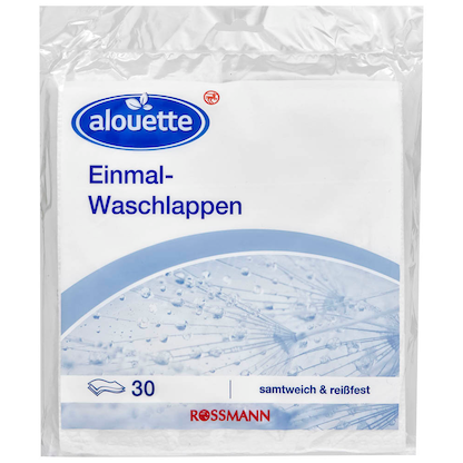 Artikelbild für alouette Einmalwaschlappen Waschlappen 1-lagig weiß, 30 St., Artikelnummer 212763