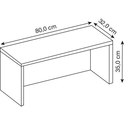 Artikelbild 3 für HAMMERBACHER Thekenaufsatz WB08 gerade, ahorn 80,0 x 32,0 x 35,0 cm, Artikelnummer 858959