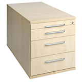 Artikelbild 1 für HAMMERBACHER Solid TC30 Rollcontainer ahorn 4 Auszüge 42,8 x 80,0 x 51,2 cm, Artikelnummer 293516