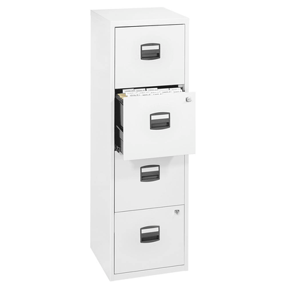 Artikelbild 5 für AKTION: BISLEY Home PFA 4 Hängeregistraturschränke verkehrsweiß 4 Schubladen 41,3 x 40,0 x 132,1 cm, 3 St., Artikelnummer 102808