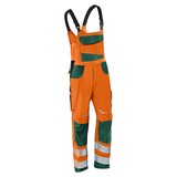 Artikelbild 1 für KÜBLER® unisex Warnschutz-Latzhose REFLECTIQ orange, moosgrün Größe 110, Artikelnummer 789899