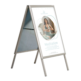 Artikelbild 1 für update displays Kundenstopper silber DIN A0 2 Fächer 88,4 x 91,0 x 123,2 cm, 1 St., Artikelnummer 216939