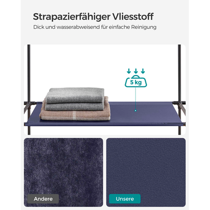 Artikelbild 6 für SONGMICS Stoffschrank, LSF003I02 blau 150,0 x 45,0 x 175,0 cm, 1 St., Artikelnummer 261311