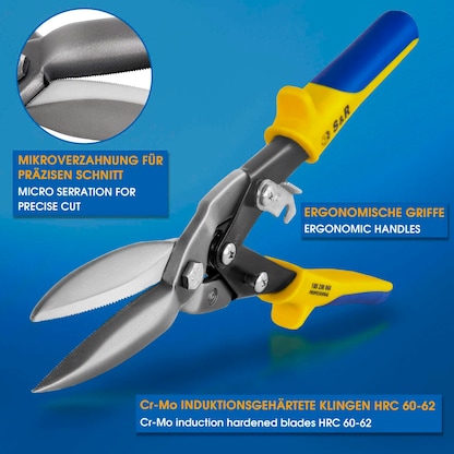 Artikelbild 6 für S&R Blechschere Aviation-Serie gelb, blau 29,0 cm, Artikelnummer 316186