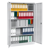 Artikelbild 1 für Gürkan Stahlschrank 100157 lichtgrau 4 Fachböden 120,0 x 42,0 x 195,0 cm, aufgebaut, 1 St., Artikelnummer 607424