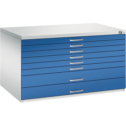 Artikelbild 4 für CP 7200 Planschrank lichtgrau, enzianblau 8 Schubladen 135,0 x 96,0 x 76,0 cm, 1 St., Artikelnummer 682904