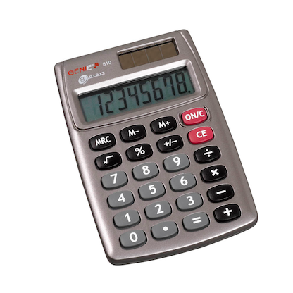 Artikelbild für GENIE 510 Taschenrechner silber, Artikelnummer 500702