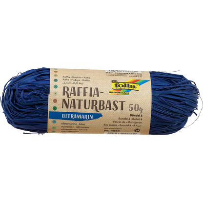 Artikelbild für folia Naturbast matt ultramarin 0,5 mm x 50,0 g, Artikelnummer 354904