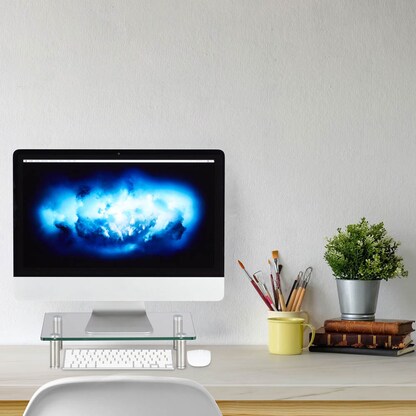 Artikelbild 6 für relaxdays Monitorständer silber, transparent, Artikelnummer 644482