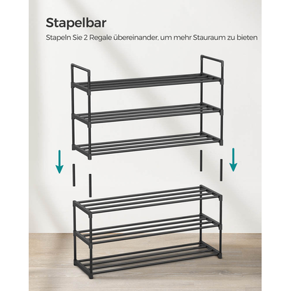 Artikelbild 4 für SONGMICS Schuhregal schwarz 92,0 x 30,0 x 54,0 cm, 1 St., Artikelnummer 438677