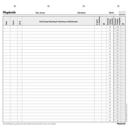 Artikelbild für BOI Pflegebericht Formulare, 50 St., Artikelnummer 703928