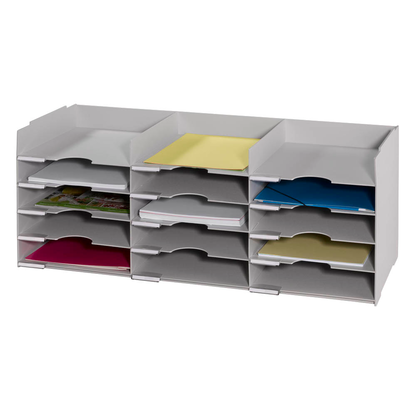 Artikelbild 2 für PAPERFLOW Sortierstation lichtgrau mit 15 Fächern, Artikelnummer 682005