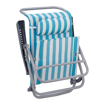 Artikelbild 8 für relaxdays Liegestuhl mit Armlehnen blau, 1 St., Artikelnummer 768303