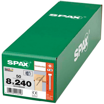 Artikelbild 6 für SPAX® Holzbauschrauben T40 Zylinderkopf WIROX 1221010802405 8 mm x 240 mm, 50 St., Artikelnummer 397756