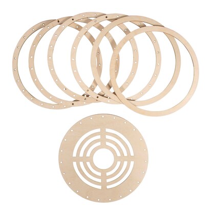 Artikelbild für Rayher Bastelholz natur Holzringe-Set für Lampenschirm, 1 Set, Artikelnummer 687029