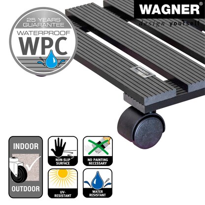 Artikelbild 9 für WAGNER® design yourself Pflanzenroller WPC GH 0500 Kunststoff anthrazit quadratisch 29,0 x 8,3 cm, 1 St., Artikelnummer 621357