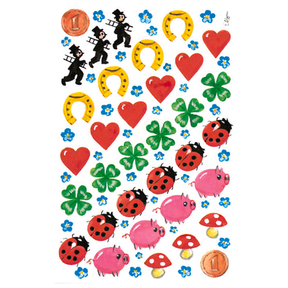 Artikelbild 2 für AVERY Zweckform Aufkleber 4413 Glücksbringer, 102 Etiketten, Artikelnummer 287864