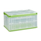 Artikelbild 1 für relaxdays Klappbox 60,0 l transparent/grün 59,5 x 39,5 x 31,5 cm, 1 St., Artikelnummer 364321