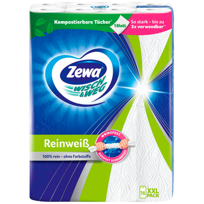 Artikelbild 6 für Zewa Küchenrollen WISCH&WEG Reinweiss 2-lagig, 16 Rollen, Artikelnummer 545931