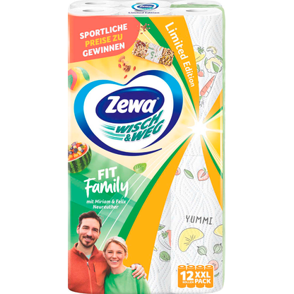 Artikelbild für AKTION: Zewa Küchenrollen WISCH&WEG Fit Family 2-lagig, 12 Rollen, Artikelnummer 285469