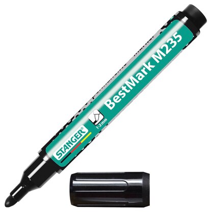 Artikelbild für STANGER BestMark M235 Permanentmarker schwarz 1,0 - 3,0 mm, 1 St., Artikelnummer 436426