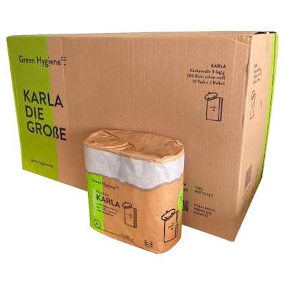 Artikelbild 2 für Green Hygiene® Küchenrollen KARLA 3-lagig, 36 Rollen, Artikelnummer 545341