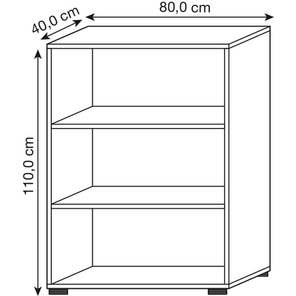 Artikelbild 3 für HAMMERBACHER Aktenregal 938RE grafit 80,0 x 40,0 x 110,0 cm, 1 St., Artikelnummer 993196