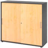 Artikelbild 1 für HAMMERBACHER Schiebetürenschrank, V1753S/G/3/RE ahorn, grafit 2 Fachböden 120,0 x 40,0 x 110,0 cm, Artikelnummer 377589